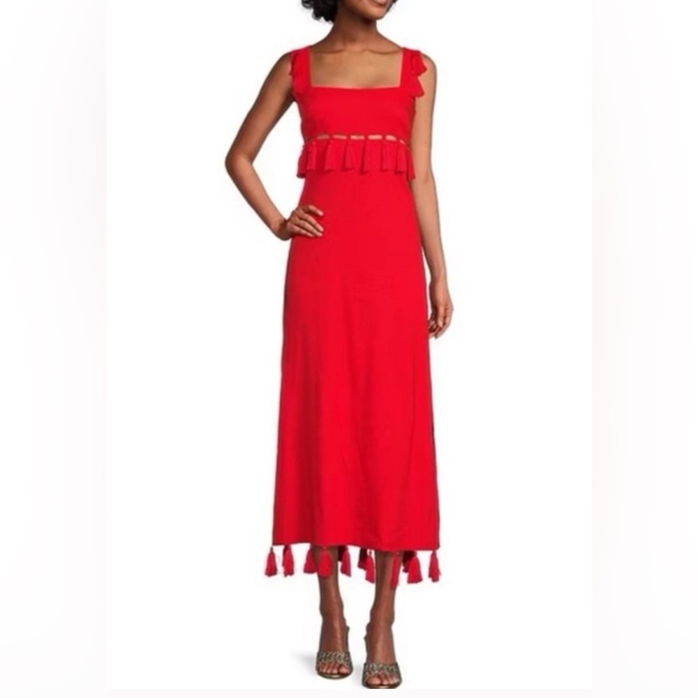 ANTONIO MELANI Vibrant Red Maxi Dress